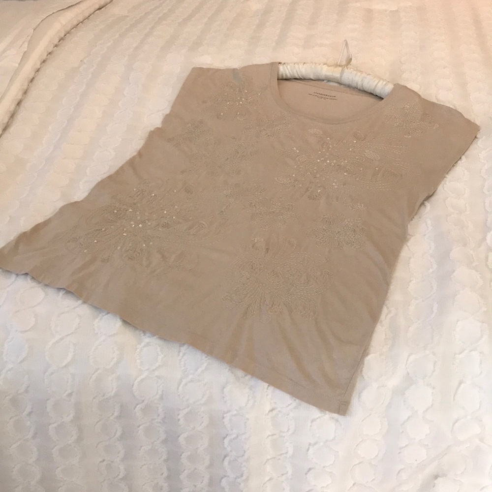 Ladies Charter Club top Kahki XL
